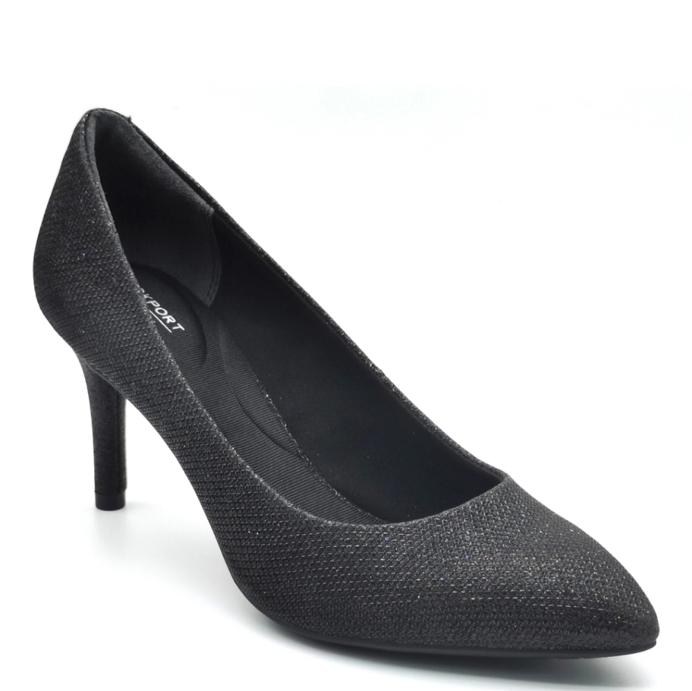 Rockport - Women's Total Motion 75mm Pointed Toe Heel (Black Glam) Size 9M